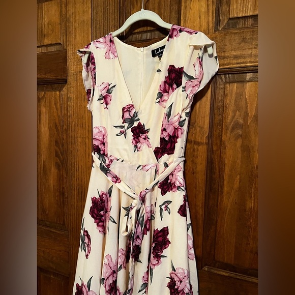 Lulu's French Countryside Blush Floral Print High-Low Dress Size Small - Picture 4 of 11